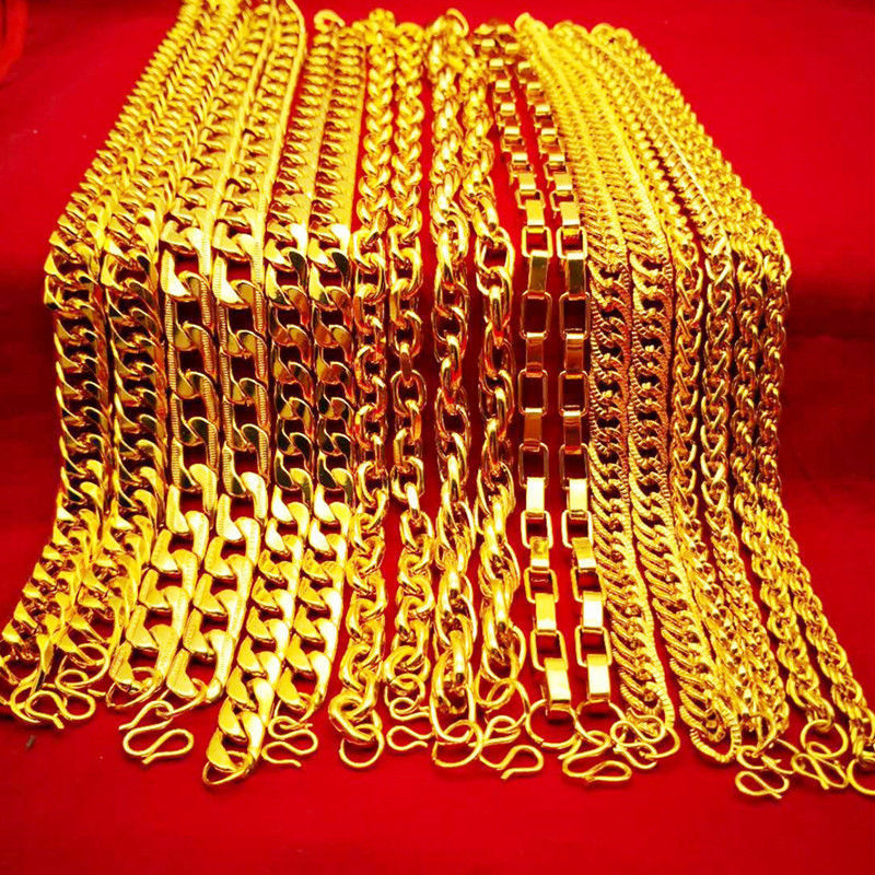Sand Gold Plated Necklace Bracelet Ring Set