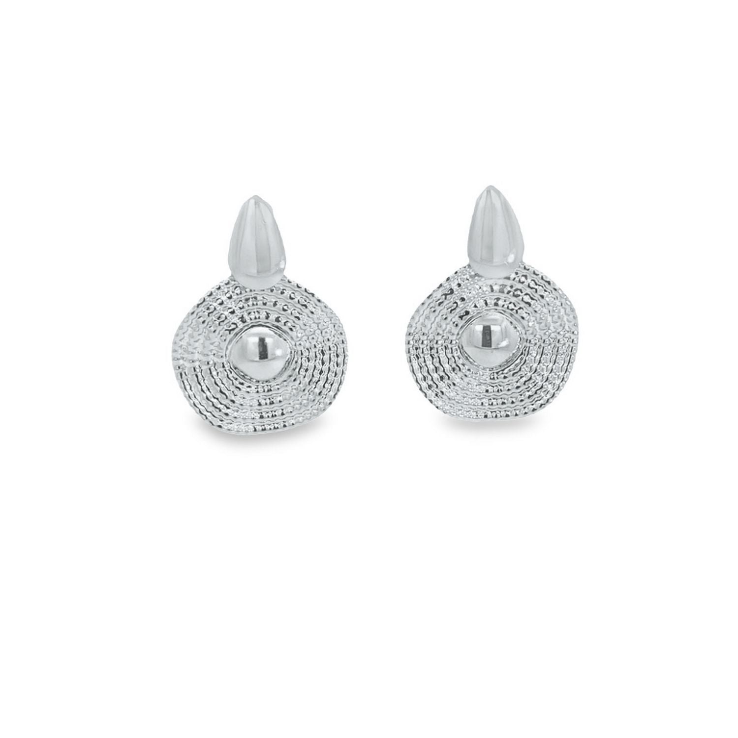 18K Gold/Rhodium Dangle Earrings