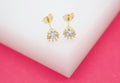 18K Gold Filled 6mm CZ Stone Stud Earrings