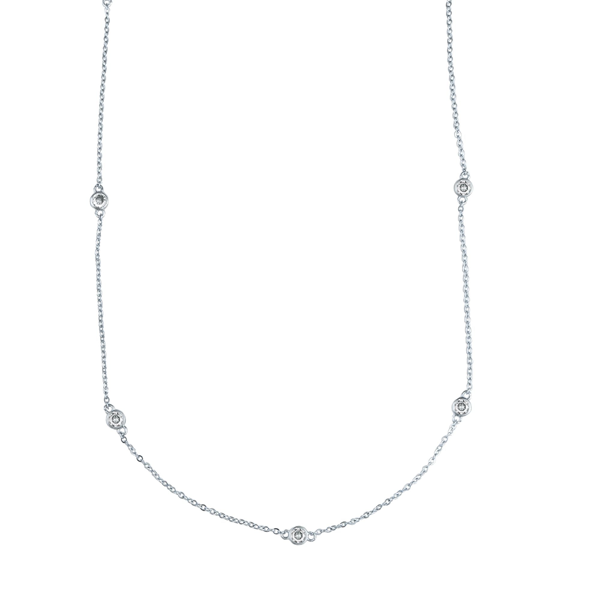 Lange, runde Zirkonia-Rollo-Kette