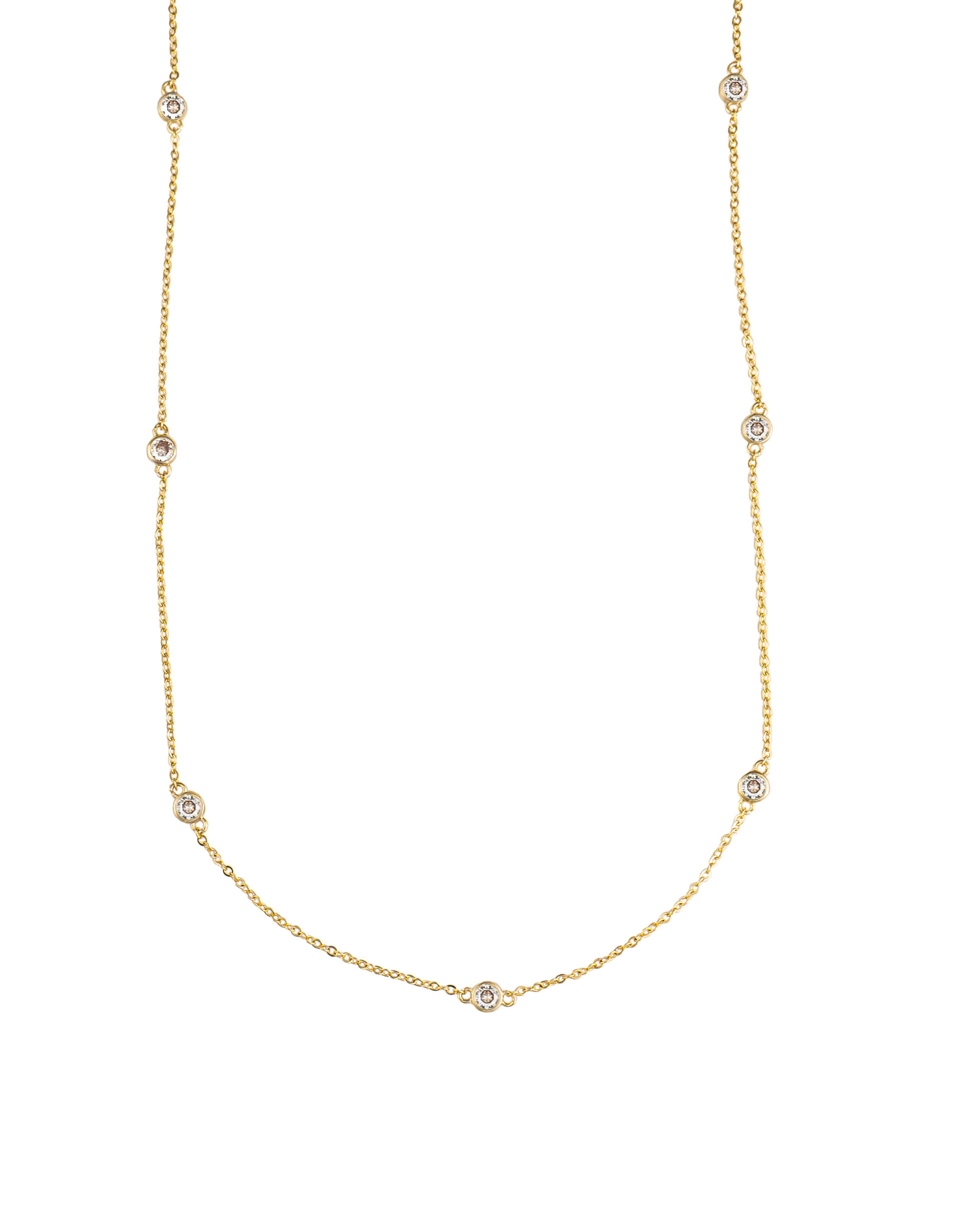 Long Round Zirconia Rollo Chain
