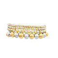 Two Toned Gold Bead Bracelet 18K Gold Filled