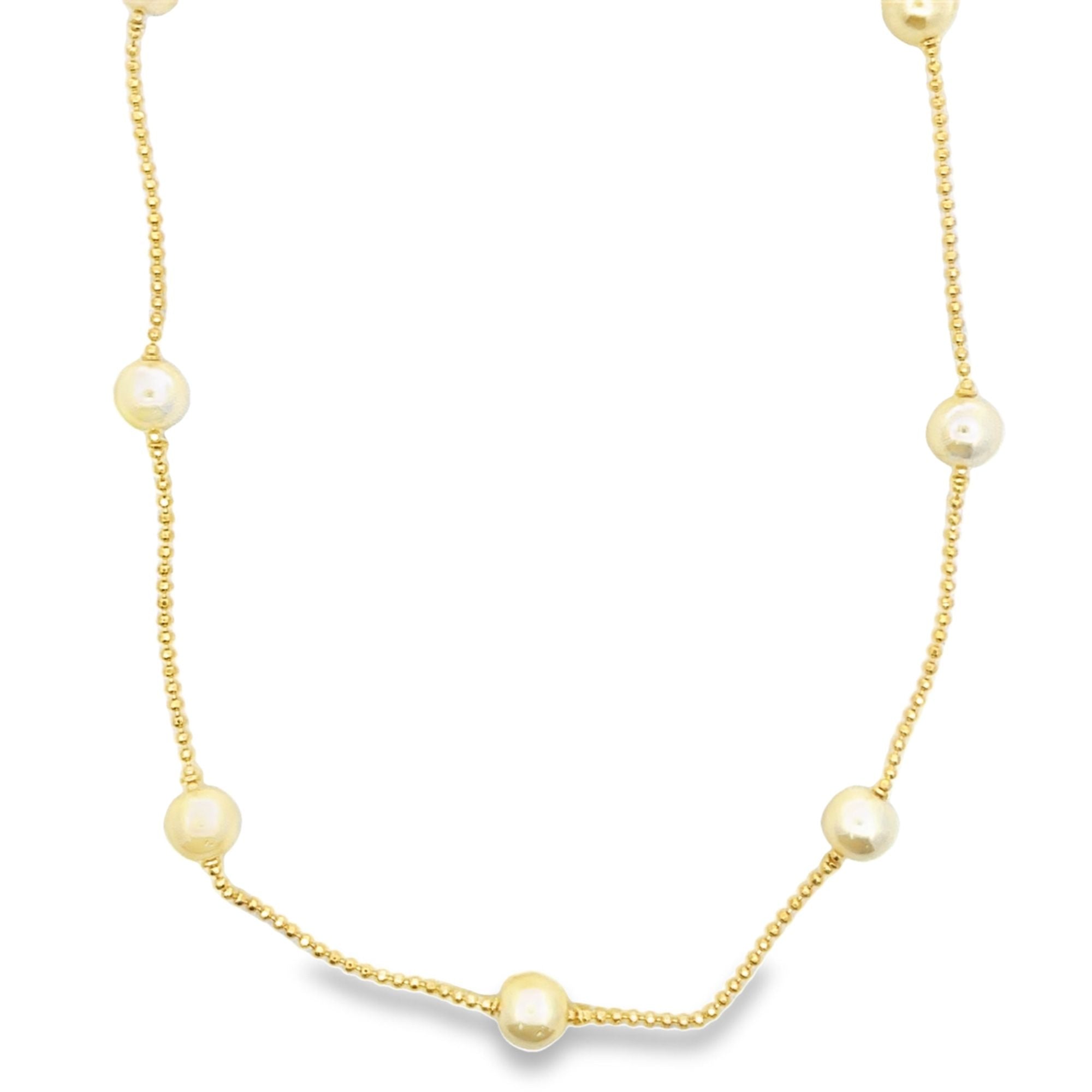 Kugelkette mit 8 mm Kunstperlen-Halskette